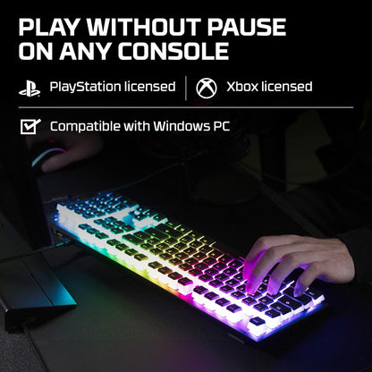 HyperX Alloy Origins Gaming Keyboard Mechanical with HyperX Blue Switches (Clicky) RGB Lighting Compact Aluminum Housing Detachable USB-C Cable QWERTY US Layout for PC PS5 Xbox Black