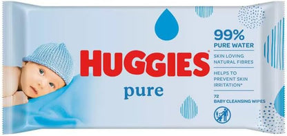 Huggies Baby Wet Pure Extra Care Wipes - 72 x 10 Box